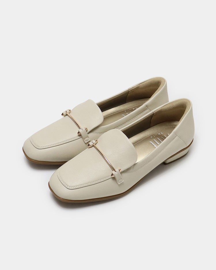 撥水ソフトストレッチローファー801 詳細画像 ホワイトＸゴールド 4