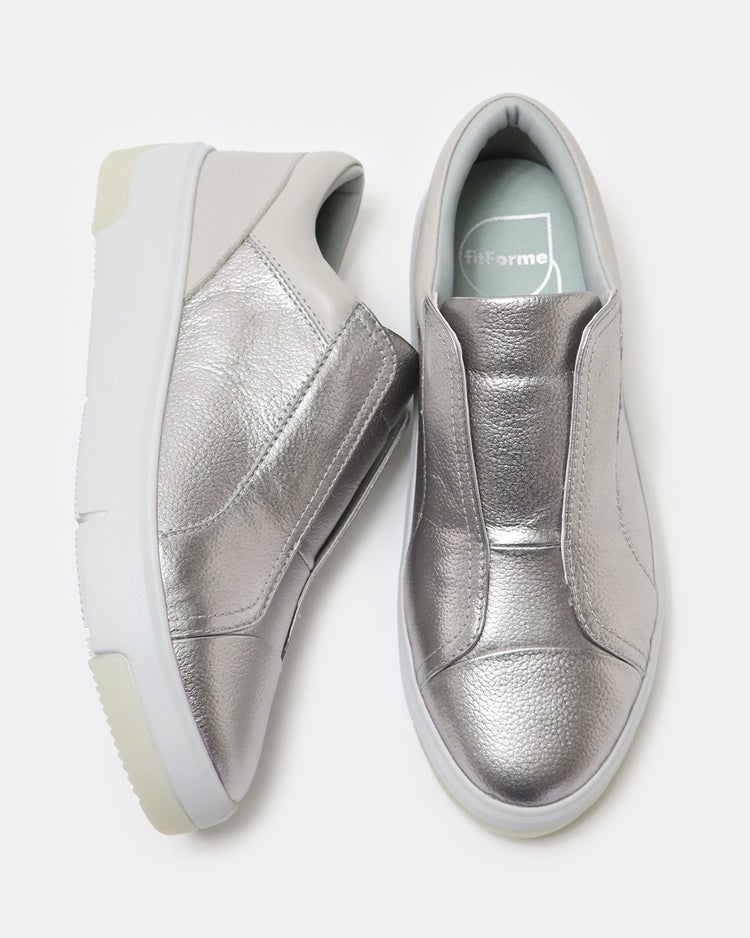 スリッポンレザースニーカー701 詳細画像 シルバー 6