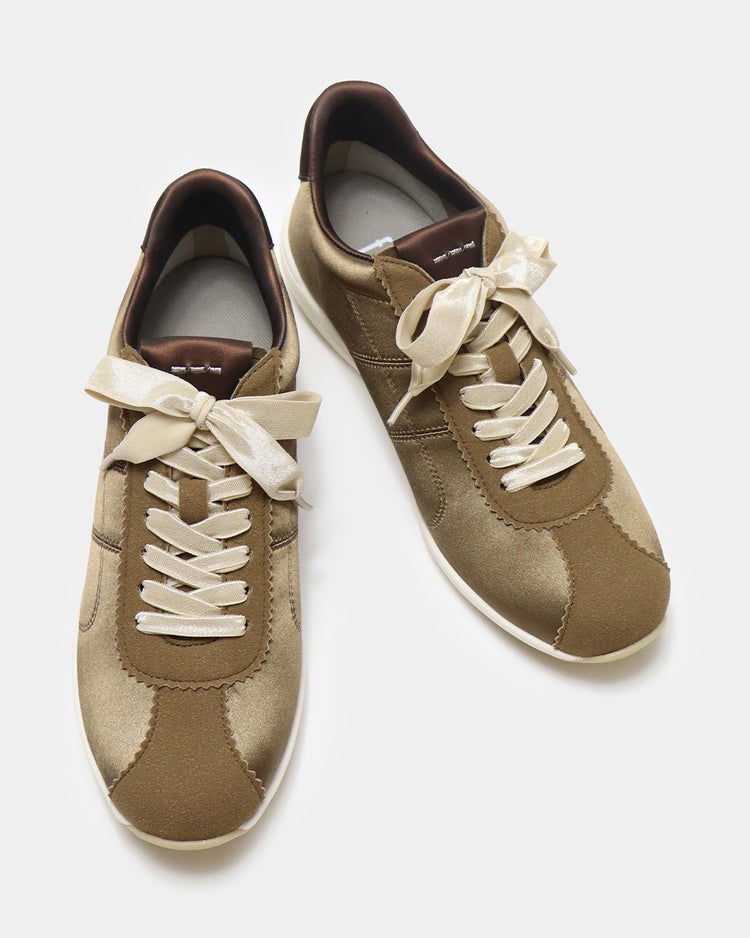 サテンソフトフラットスニーカー620 詳細画像 キャメル&times;Lゴールド 7