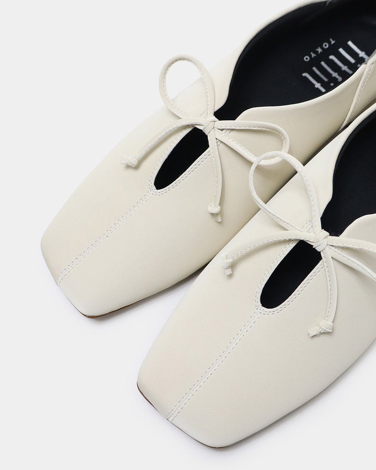 撥水ストレッチスクエアバレエ261 詳細画像 オフホワイト 10