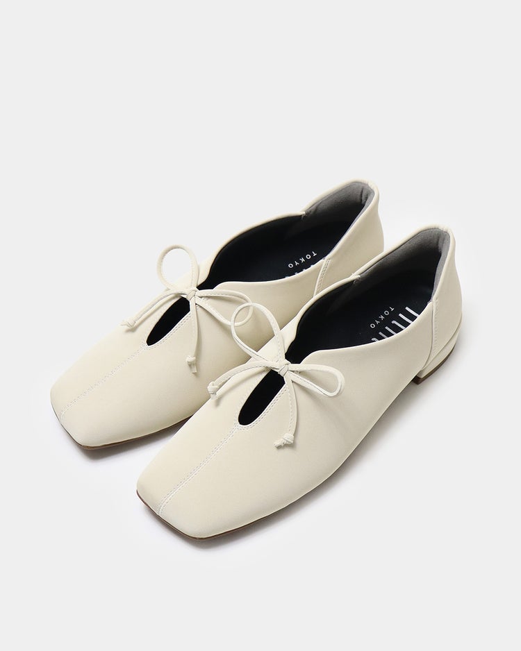 撥水ストレッチスクエアバレエ261 詳細画像 オフホワイト 5