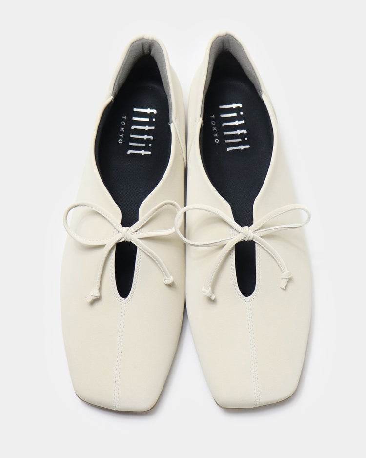 撥水ストレッチスクエアバレエ261 詳細画像 オフホワイト 6