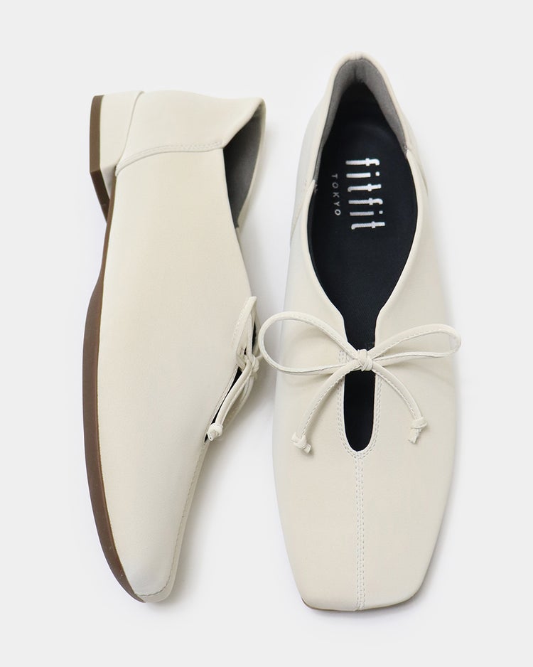 撥水ストレッチスクエアバレエ261 詳細画像 オフホワイト 8