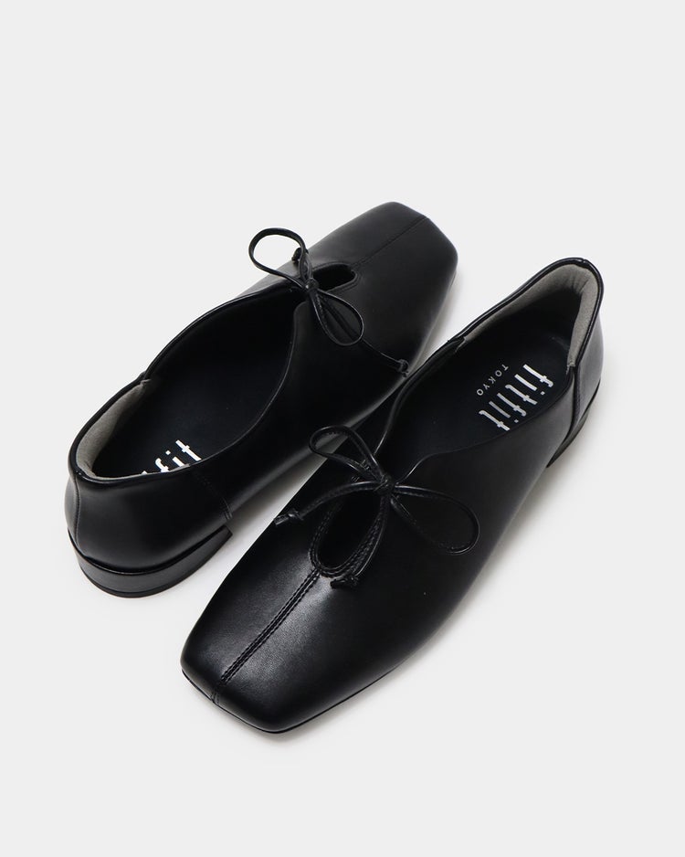 撥水ストレッチスクエアバレエ261 詳細画像 ブラック 10