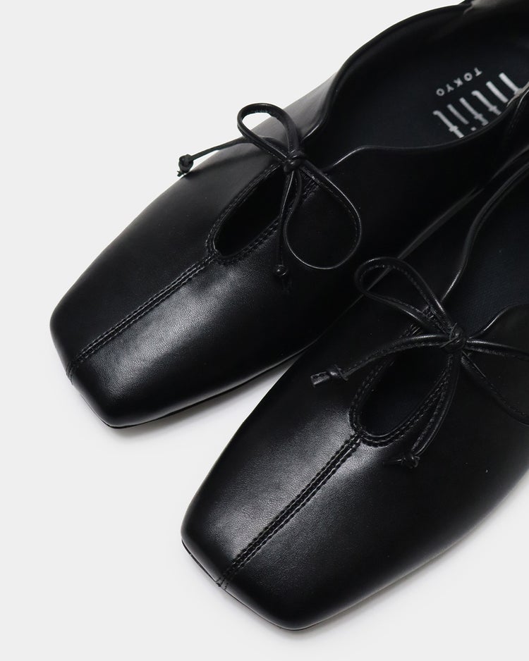 撥水ストレッチスクエアバレエ261 詳細画像 ブラック 5