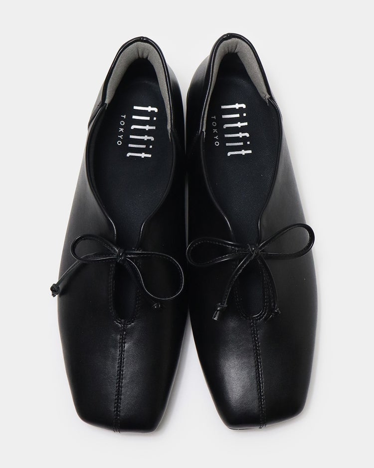 撥水ストレッチスクエアバレエ261 詳細画像 ブラック 6