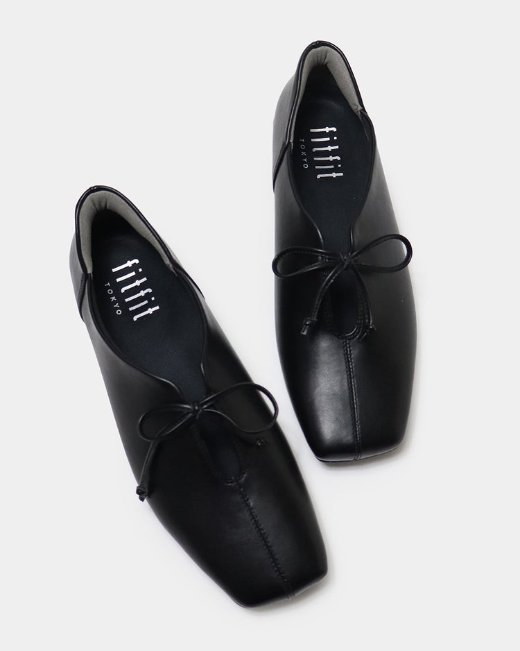 撥水ストレッチスクエアバレエ261 詳細画像 ブラック 7