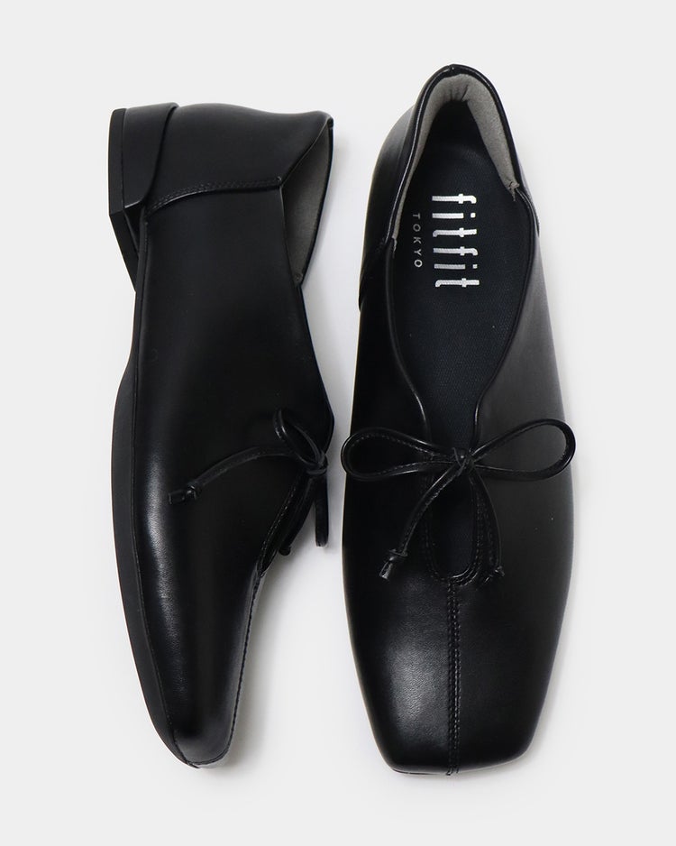 撥水ストレッチスクエアバレエ261 詳細画像 ブラック 8