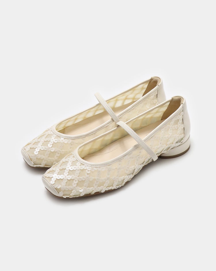 華やかストラップバレエ331 詳細画像 エクルー 1