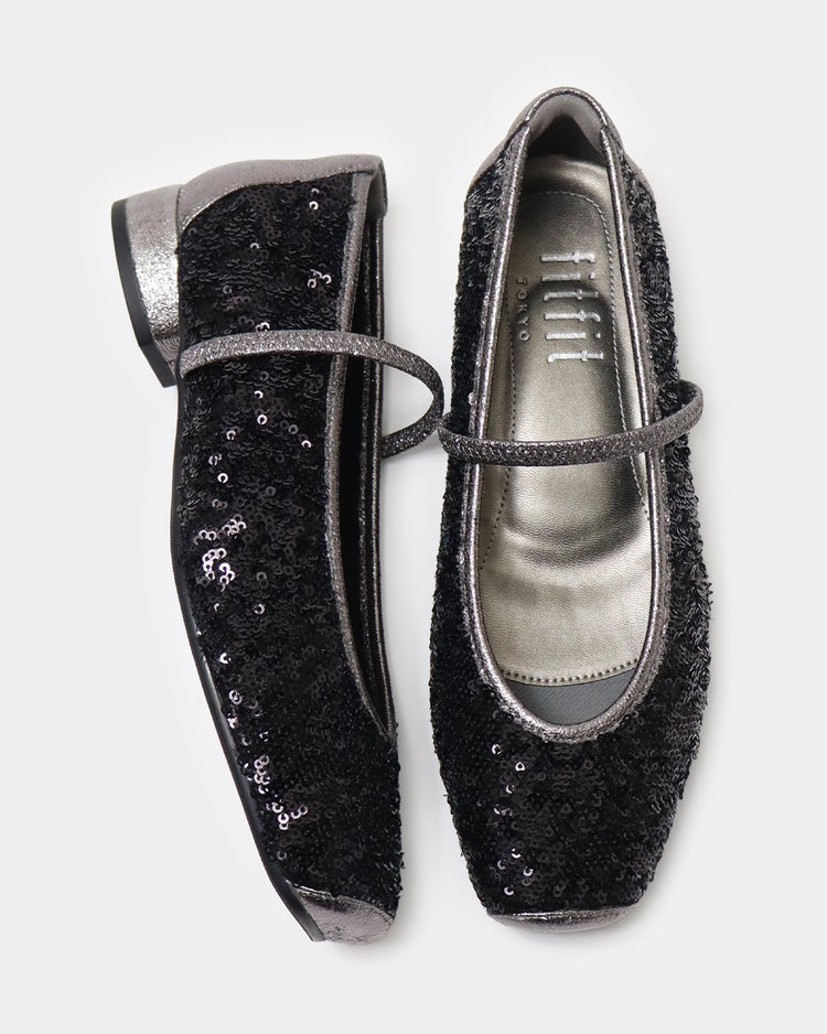 華やかストラップバレエ331 詳細画像 ブラック 5