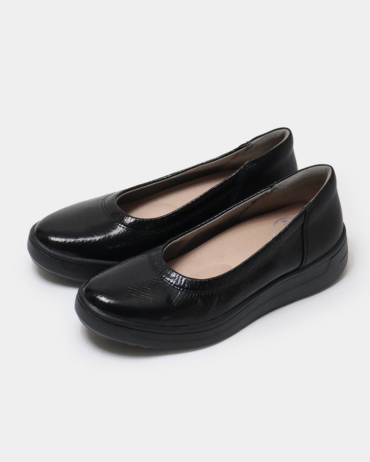 レザーバレエスニーカーLITE601 詳細画像 ブラックパターン 2