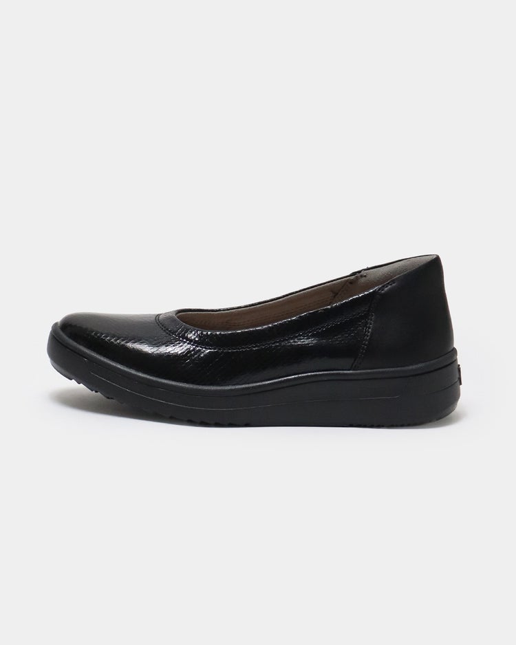 レザーバレエスニーカーLITE601 詳細画像 ブラックパターン 3