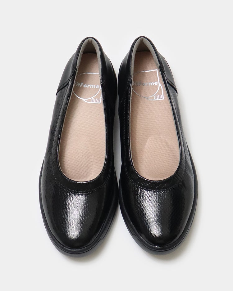 レザーバレエスニーカーLITE601 詳細画像 ブラックパターン 6