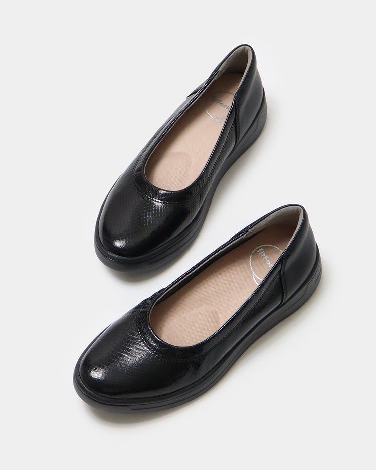 レザーバレエスニーカーLITE601 詳細画像 ブラックパターン 8