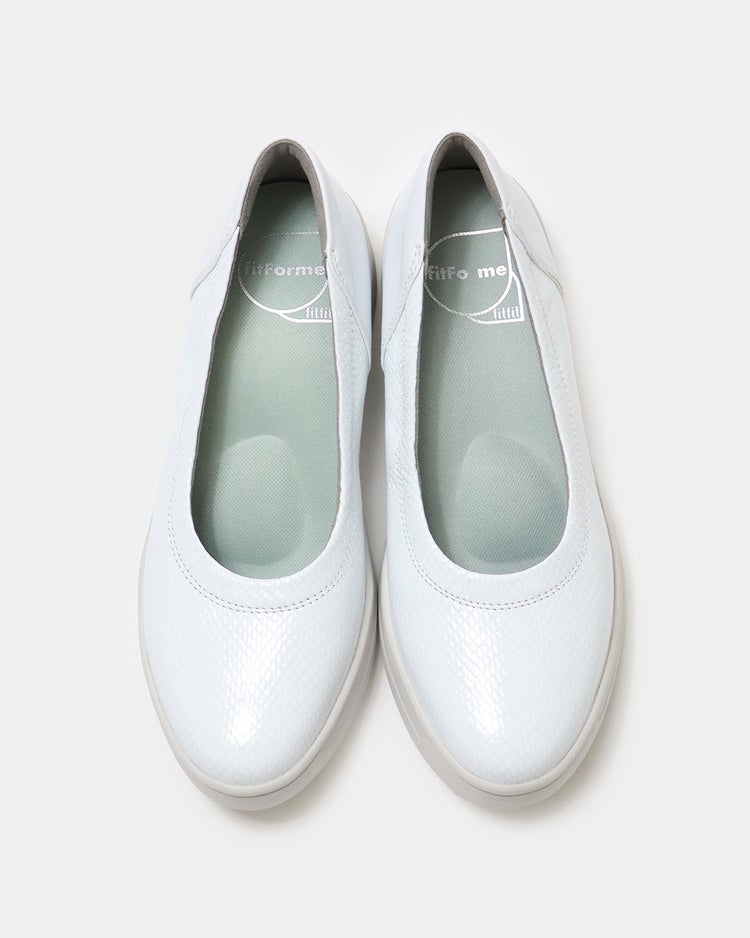 レザーバレエスニーカーLITE601 詳細画像 ホワイト・パターン 5