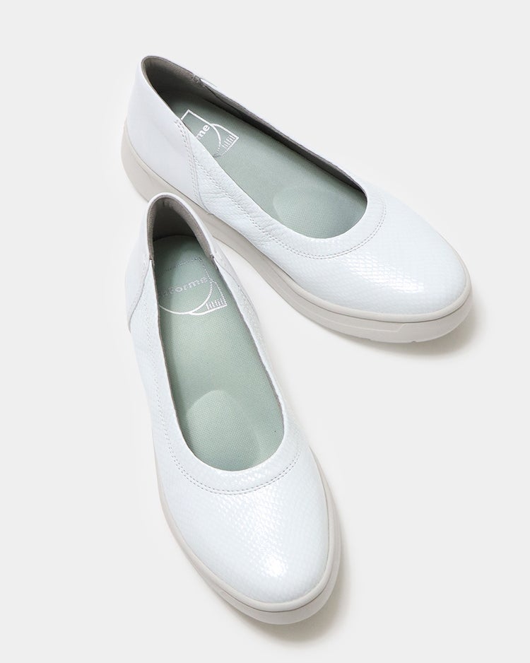 レザーバレエスニーカーLITE601 詳細画像 ホワイト・パターン 7