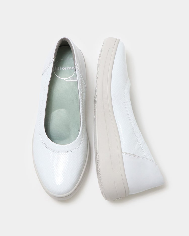 レザーバレエスニーカーLITE601 詳細画像 ホワイト・パターン 8