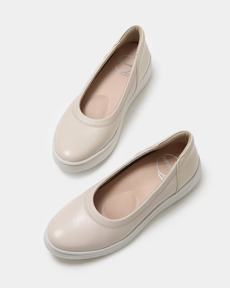 レザーバレエスニーカーLITE601 詳細画像 ライトベージュ 7