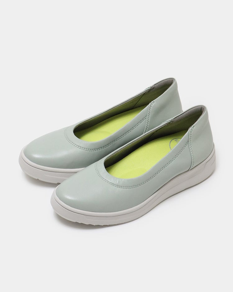 レザーバレエスニーカーLITE601 詳細画像 ミントグリーン 1