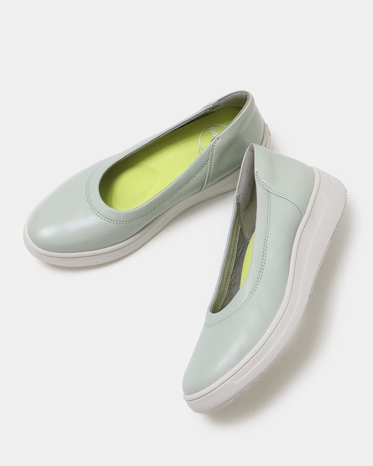 レザーバレエスニーカーLITE601 詳細画像 ミントグリーン 6