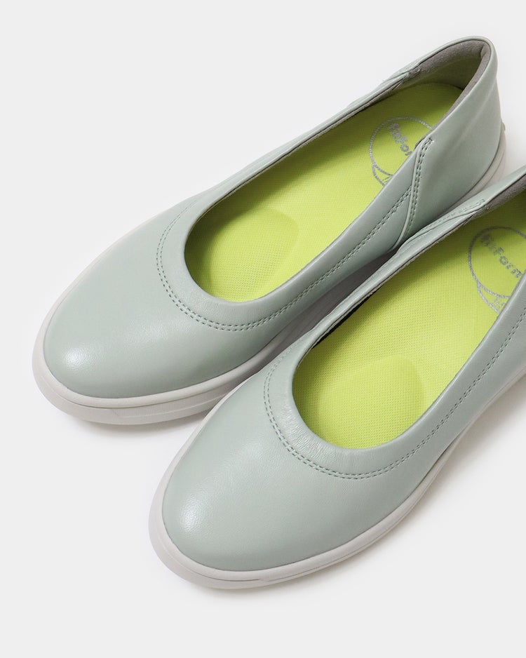 レザーバレエスニーカーLITE601 詳細画像 ミントグリーン 9