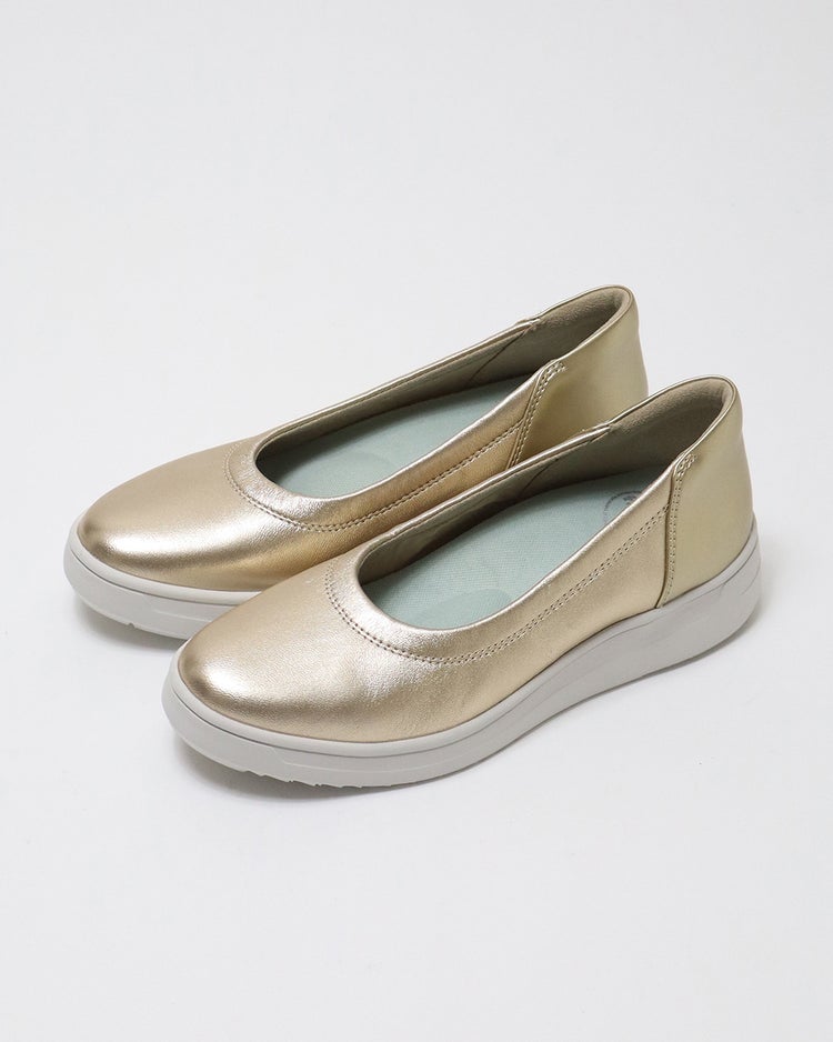 レザーバレエスニーカーLITE601 詳細画像 ゴールド 1