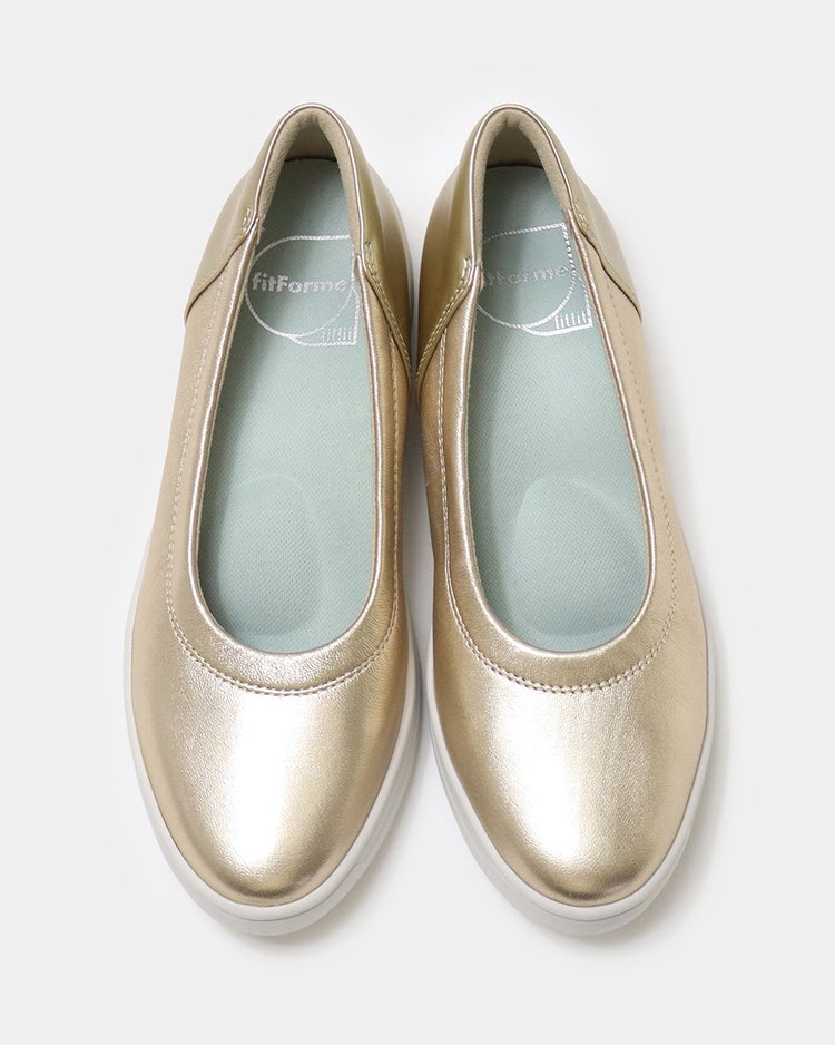 レザーバレエスニーカーLITE601 詳細画像 ゴールド 5