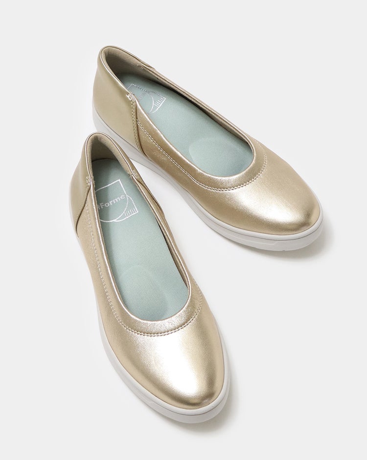 レザーバレエスニーカーLITE601 詳細画像 ゴールド 7