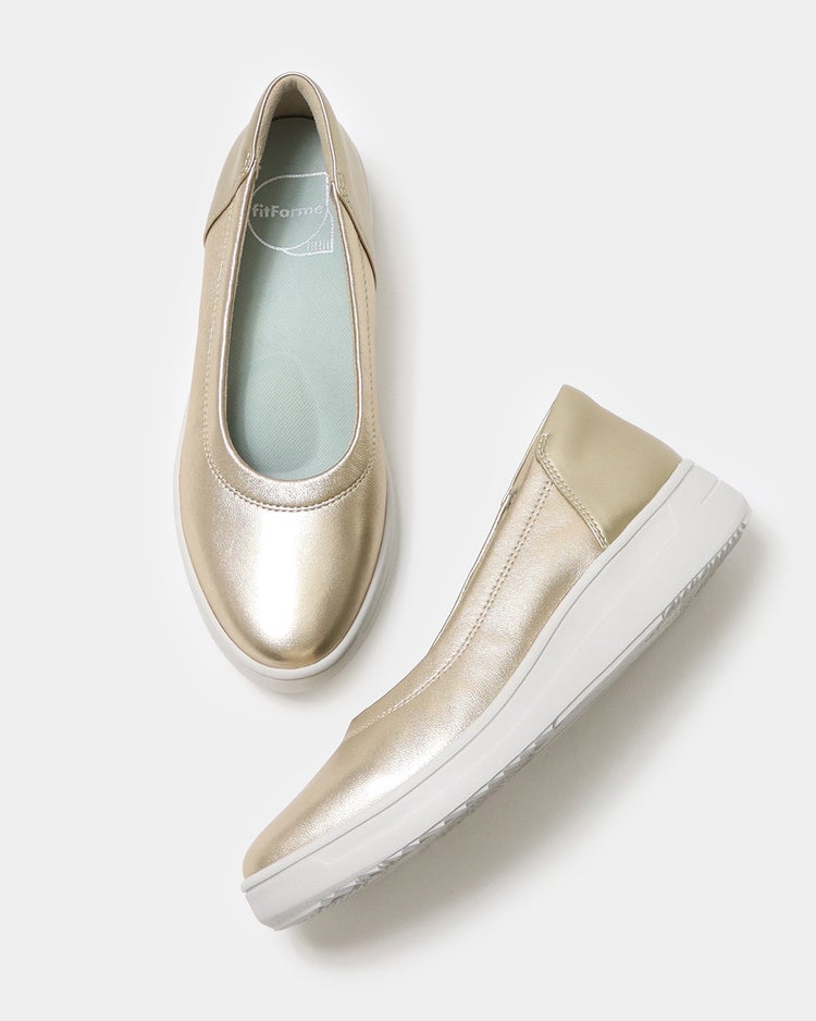 レザーバレエスニーカーLITE601 詳細画像 ゴールド 8
