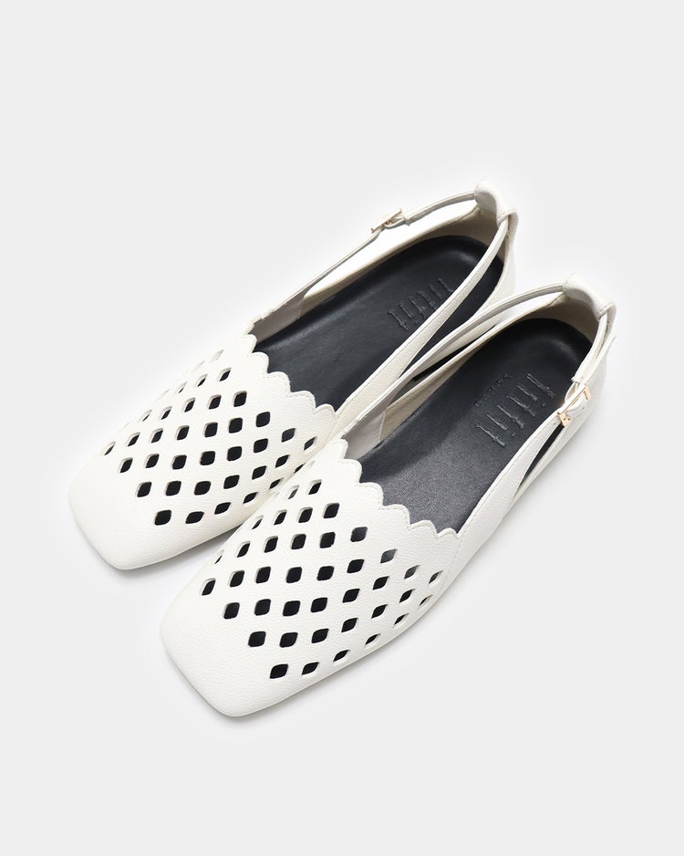 ワイドスクエアカットワークバレエ 詳細画像 オフホワイト 5