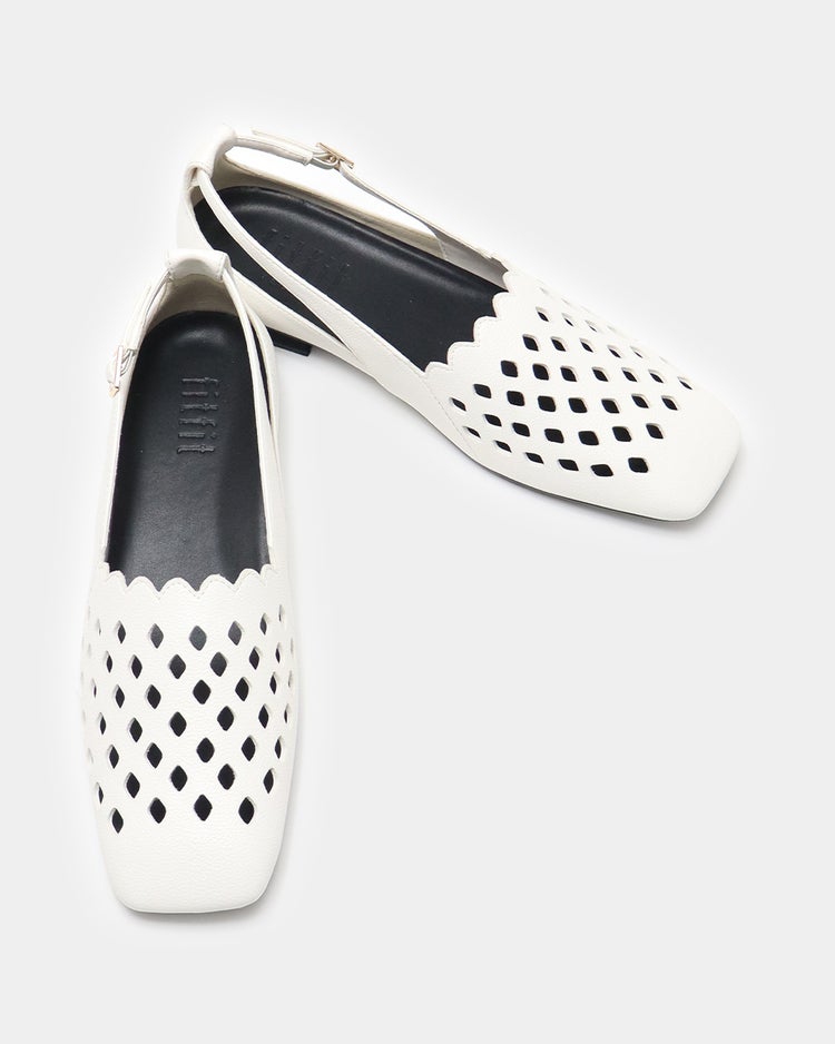 ワイドスクエアカットワークバレエ 詳細画像 オフホワイト 8