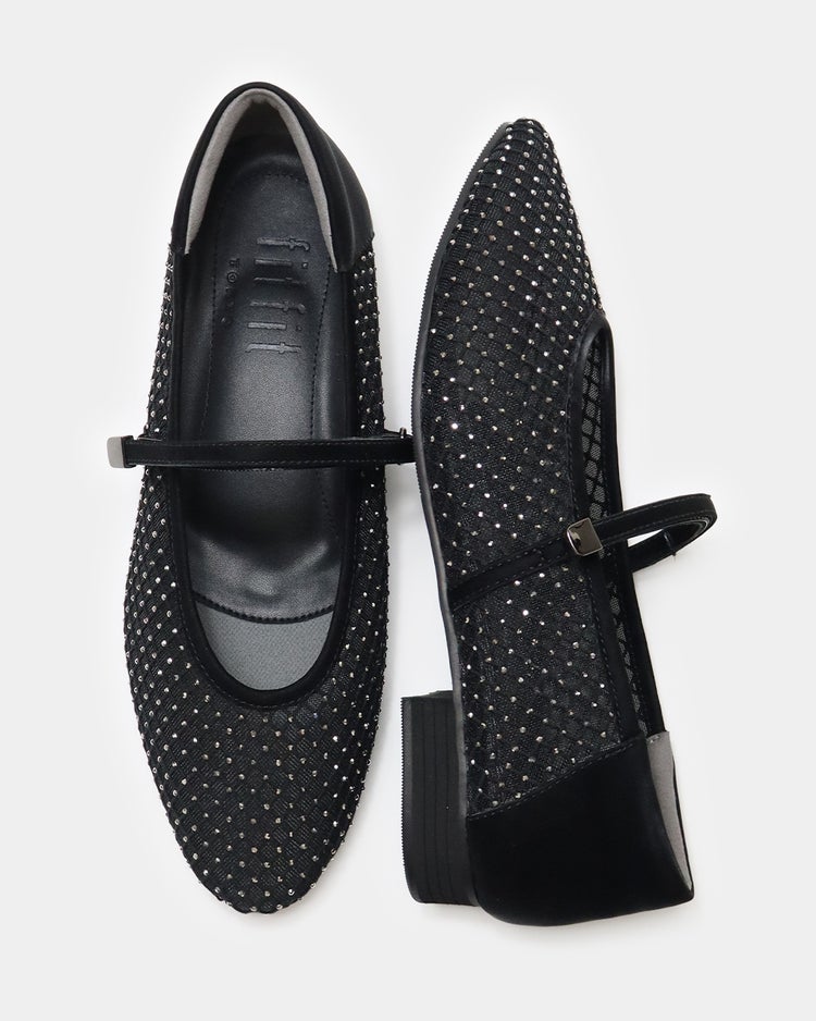 キラキラチュールストラップバレエfs270 詳細画像 ブラック 7