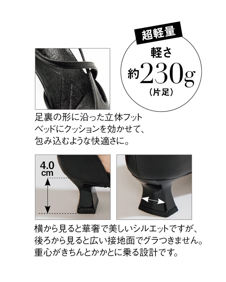 オープンヒールカップパンプス221 詳細画像 ブラック 10