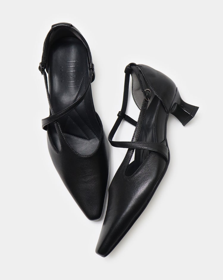 オープンヒールカップパンプス221 詳細画像 ブラック 6