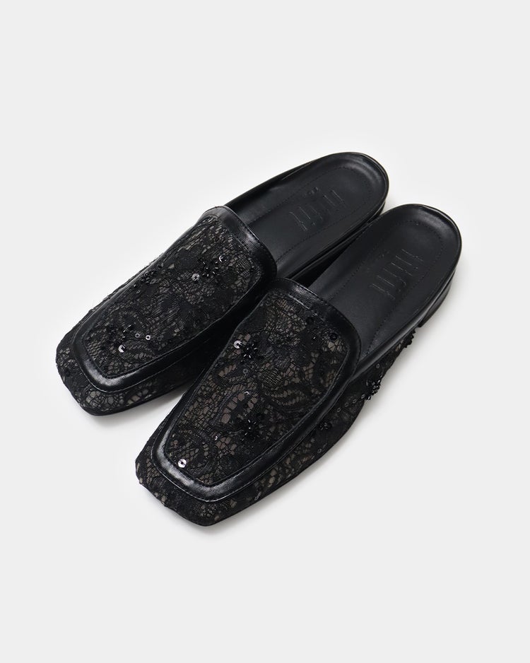 メッシュ＆レースミュール261 詳細画像 ブラック 4