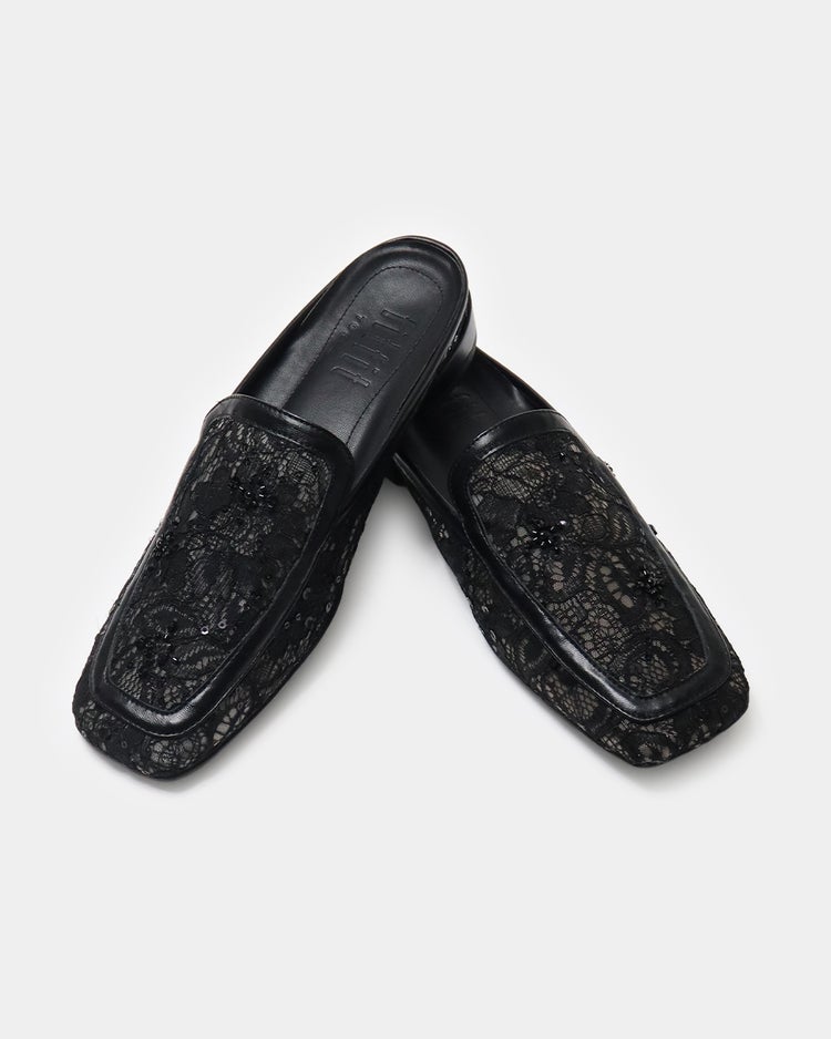 メッシュ＆レースミュール261 詳細画像 ブラック 7