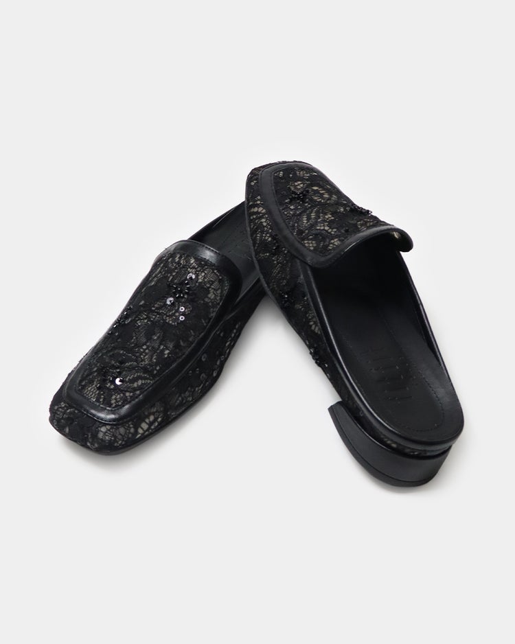 メッシュ＆レースミュール261 詳細画像 ブラック 8