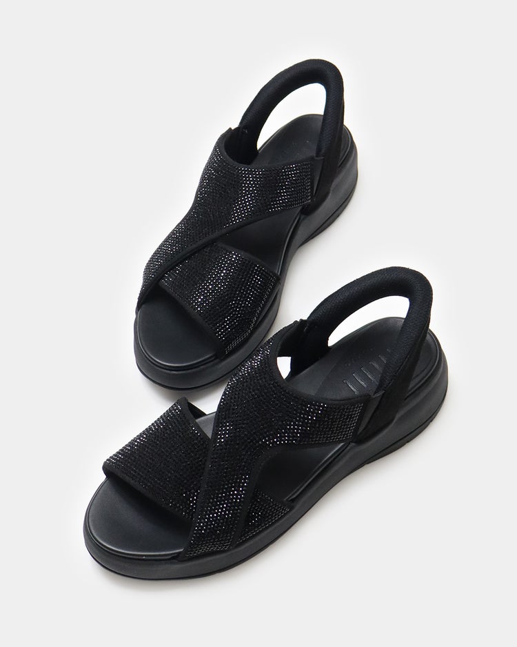 ハンズフリーグリッターサンダル651 詳細画像 ラメブラック 7