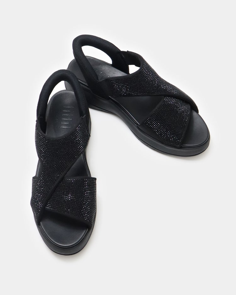 ハンズフリーグリッターサンダル651 詳細画像 ラメブラック 9