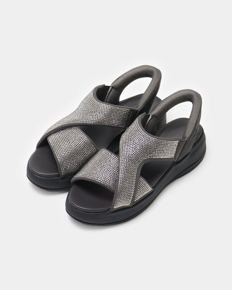 ハンズフリーグリッターサンダル651 詳細画像 ダークシルバー 1