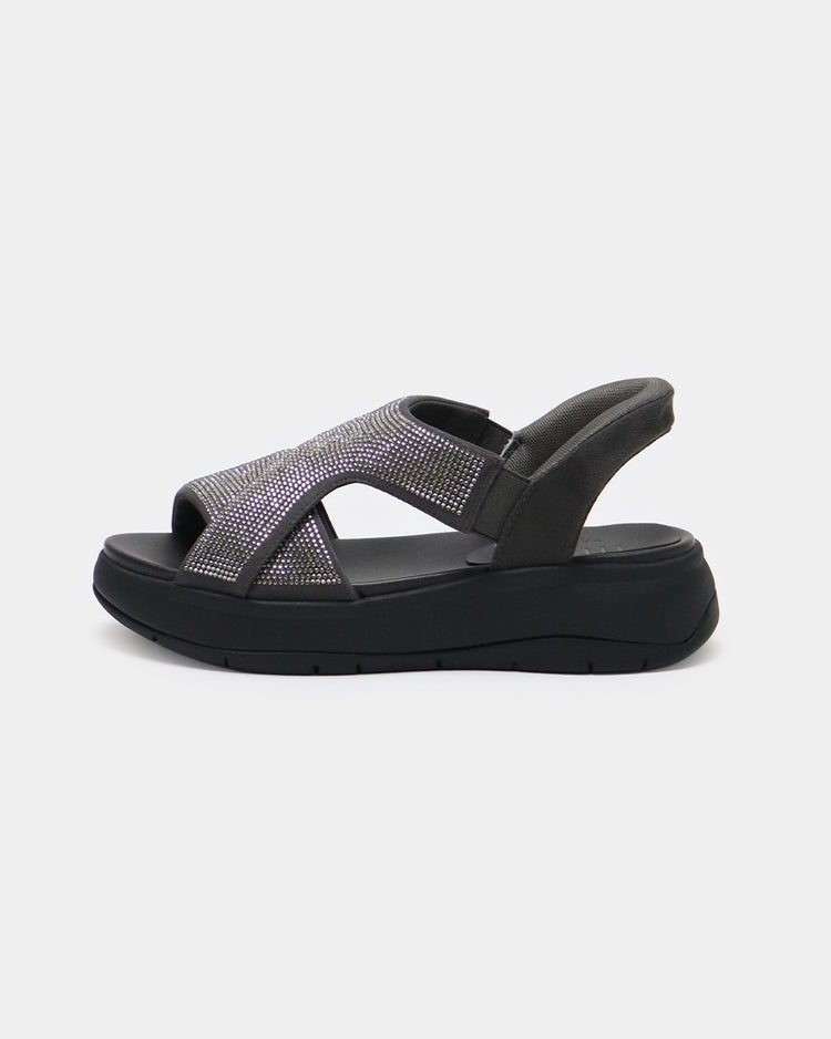 ハンズフリーグリッターサンダル651 詳細画像 ダークシルバー 2