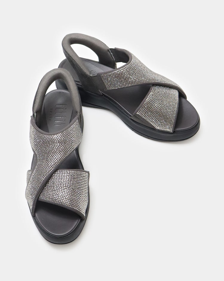 ハンズフリーグリッターサンダル651 詳細画像 ダークシルバー 9