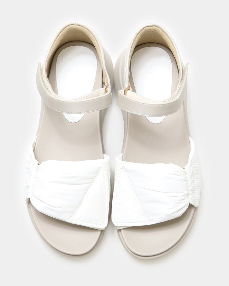 厚底パデットサンダル 詳細画像 ホワイト&times;ベージュ 6
