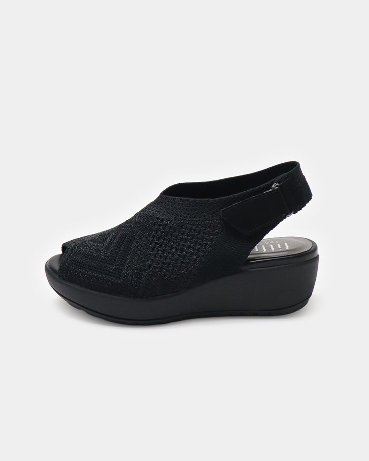 厚底シアーニットサンダル920 詳細画像 ラメブラック 2