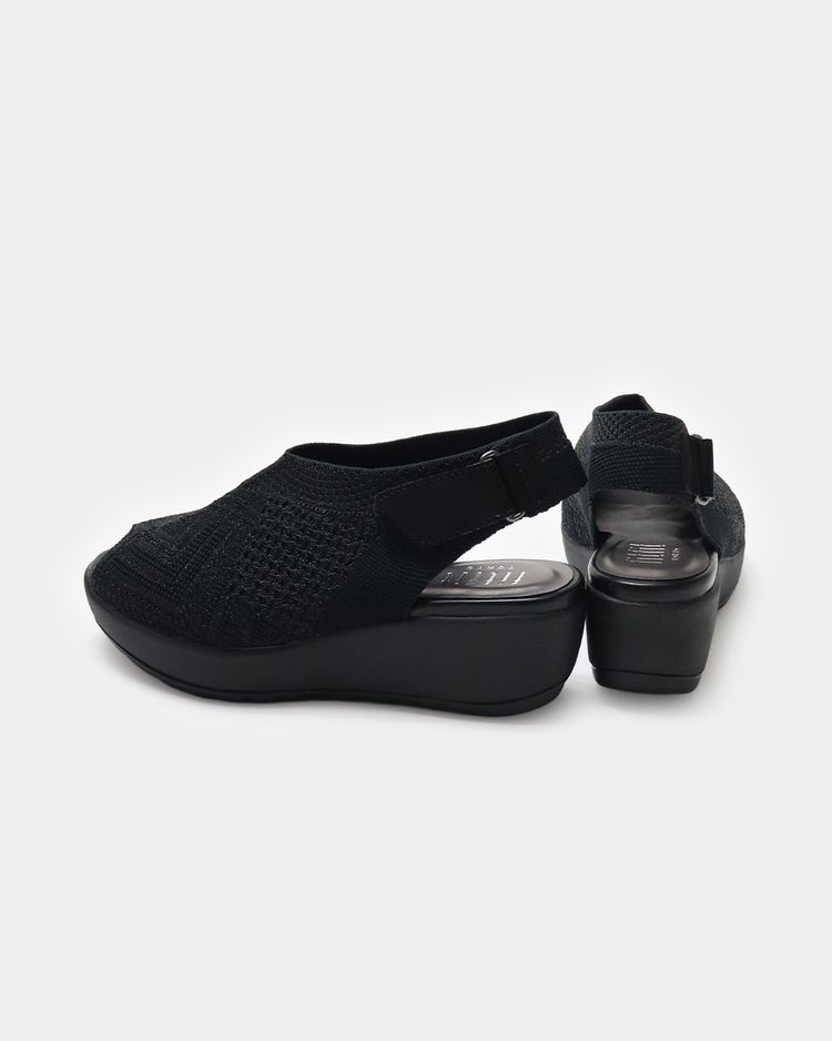 厚底シアーニットサンダル920 詳細画像 ラメブラック 3