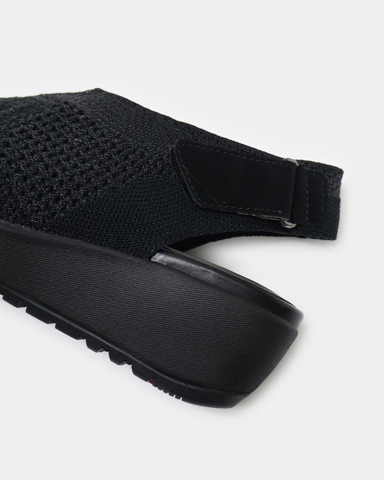 厚底シアーニットサンダル920 詳細画像 ラメブラック 7