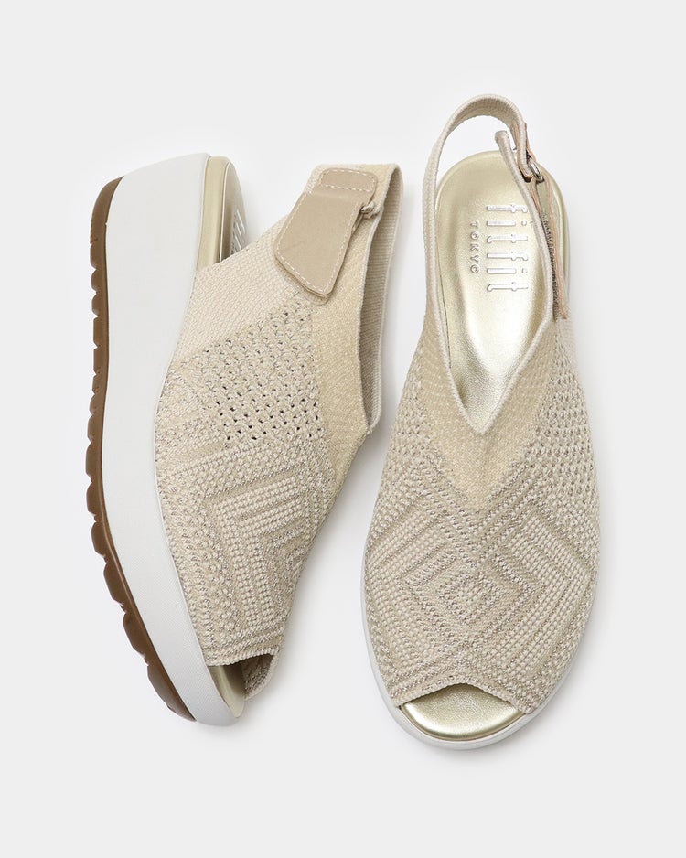 厚底シアーニットサンダル920 詳細画像 ライトベージュ 5