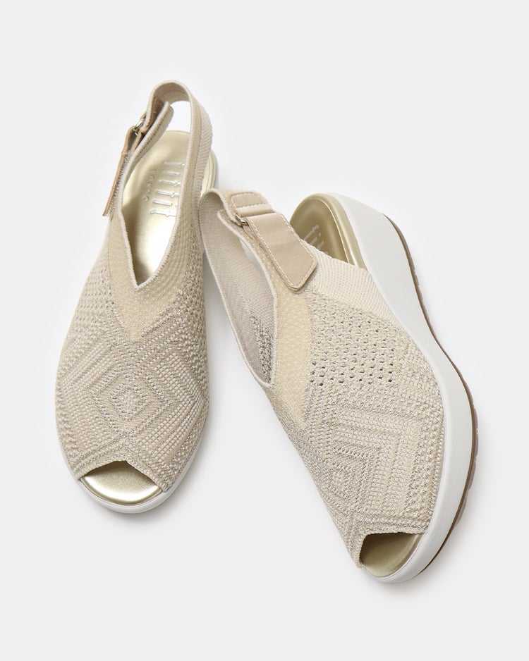 厚底シアーニットサンダル920 詳細画像 ライトベージュ 6