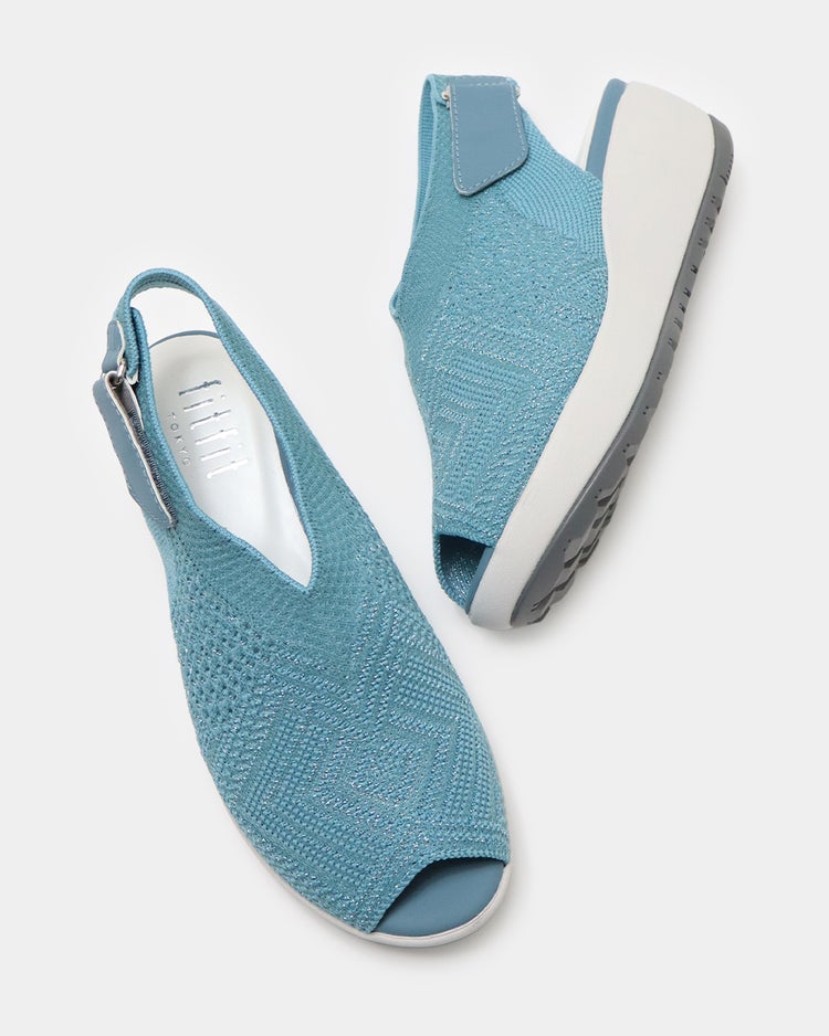 厚底シアーニットサンダル920 詳細画像 スカイブルー 6
