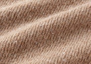 ラメ糸スパンコールニット・片畦タートルネック